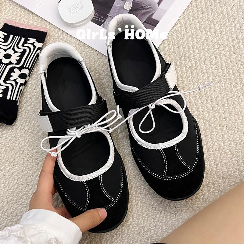 

2025 весна и лето одинарная обувь женская новая маленькая обувь мюли функциональный ветер ретро Мэри Джейн балетки Форрест Гамп обувь 40 чёрный