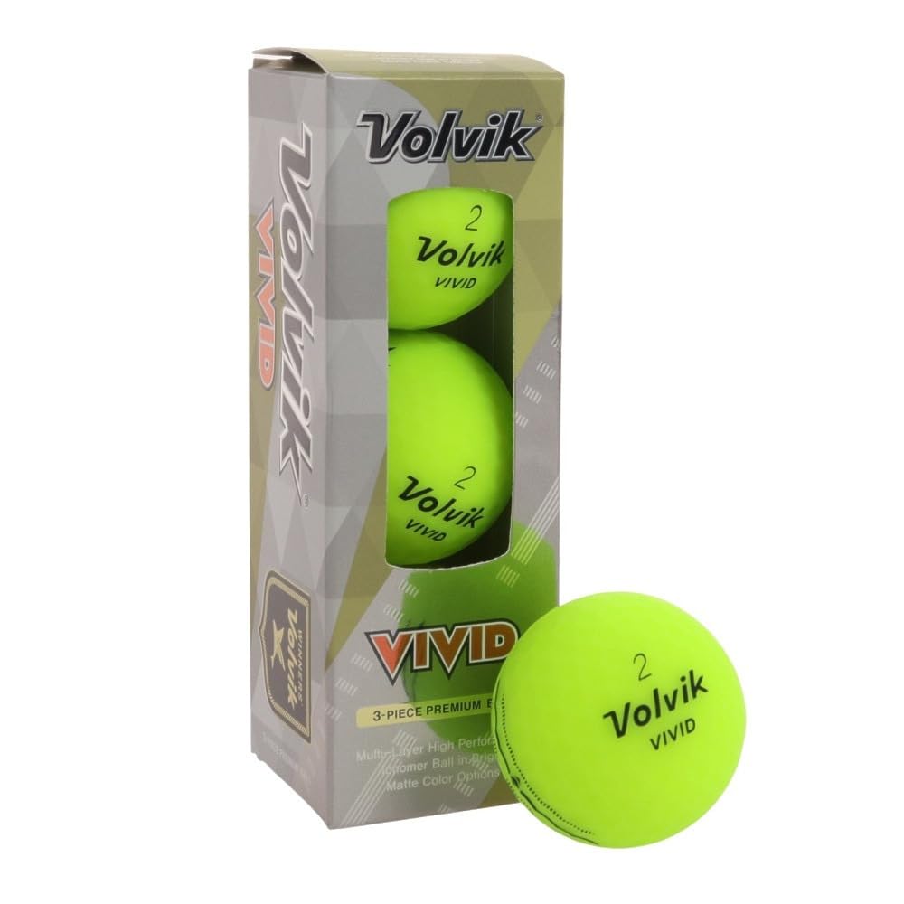 

2022 Volvik Golf Ball VIVID 22 Green 1 Sleeve (3 pieces)