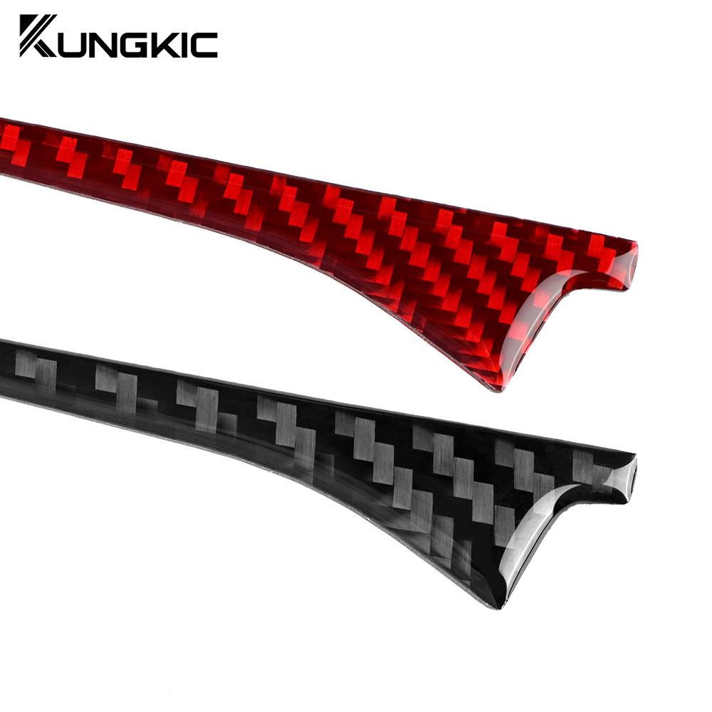 Real Soft Carbon Fiber For Honda Accord 2013 2014 2015 2016 2017 LHD Car Dashboard Strip Interior Trim Accessories