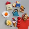 3D Simulation Food Refrigerator Magnet Resin Fried Egg Durian Bread Tomato Wine Coffee Mug Milk Fridge Magnet Home Office Decorative Accessories