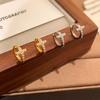 18K Gold Plated Sterling Silver Diamond Cross Stud Earrings for Women - Elegant and Simple Design
