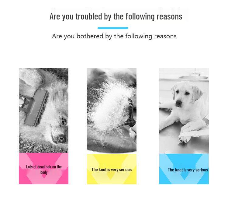 Dual-Headed Dog De-Shedding & Detangling Comb Tool