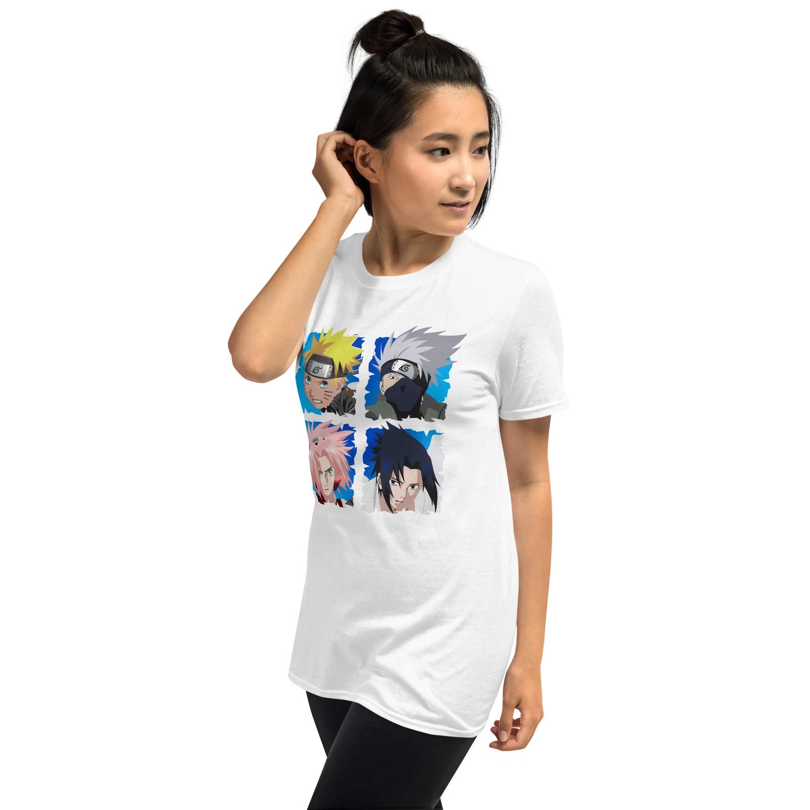 Naruto Manga Anime Unisex T-Shirt, Cartoon Hentai Japanese Kanji Comic Tokyo XL