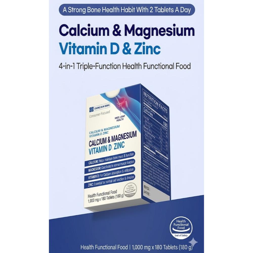 [Chong Kun Dang] Calcium & Magnesium with Vitamin D, Zinc 180ea