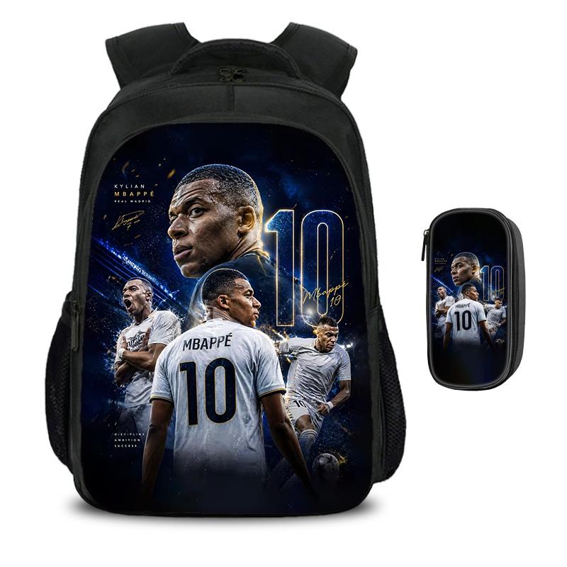 M-Mbappe Double layered Backpack Football Star