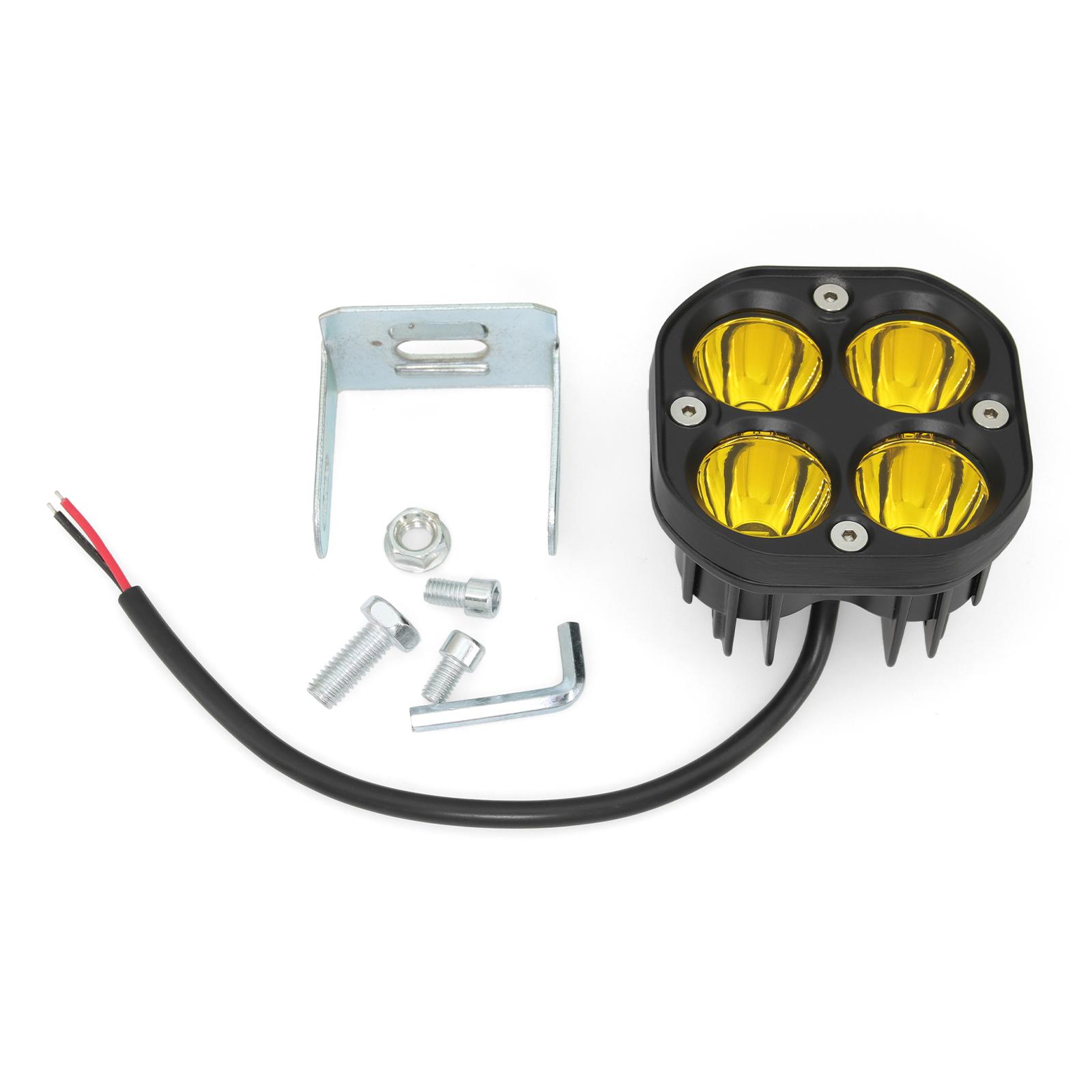 

3-дюймовые светодиодные фары дальнего света для мотоциклов 40 Вт 6000 К, прожекторы, светодиодные рабочие фары для внедорожных тракторов, грузовиков, противотуманных фар 10-32 В.