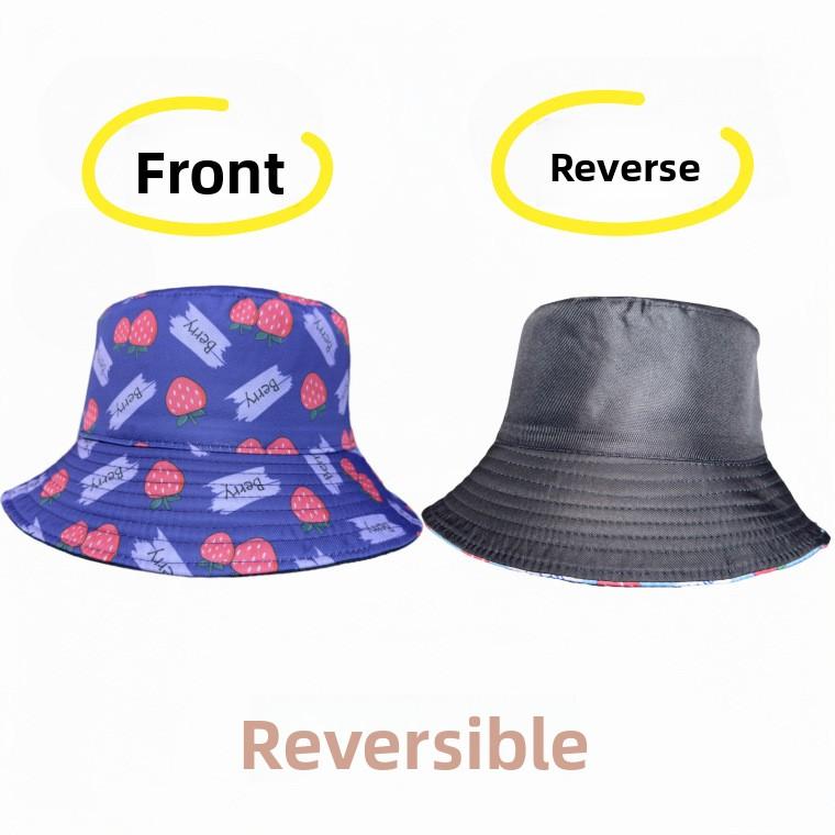 Spring and summer outdoor sun hats, versatile graffiti cartoon pattern fisherman hats, outdoor sun protection sun hats, 2-pack 2 pack фиолетовый