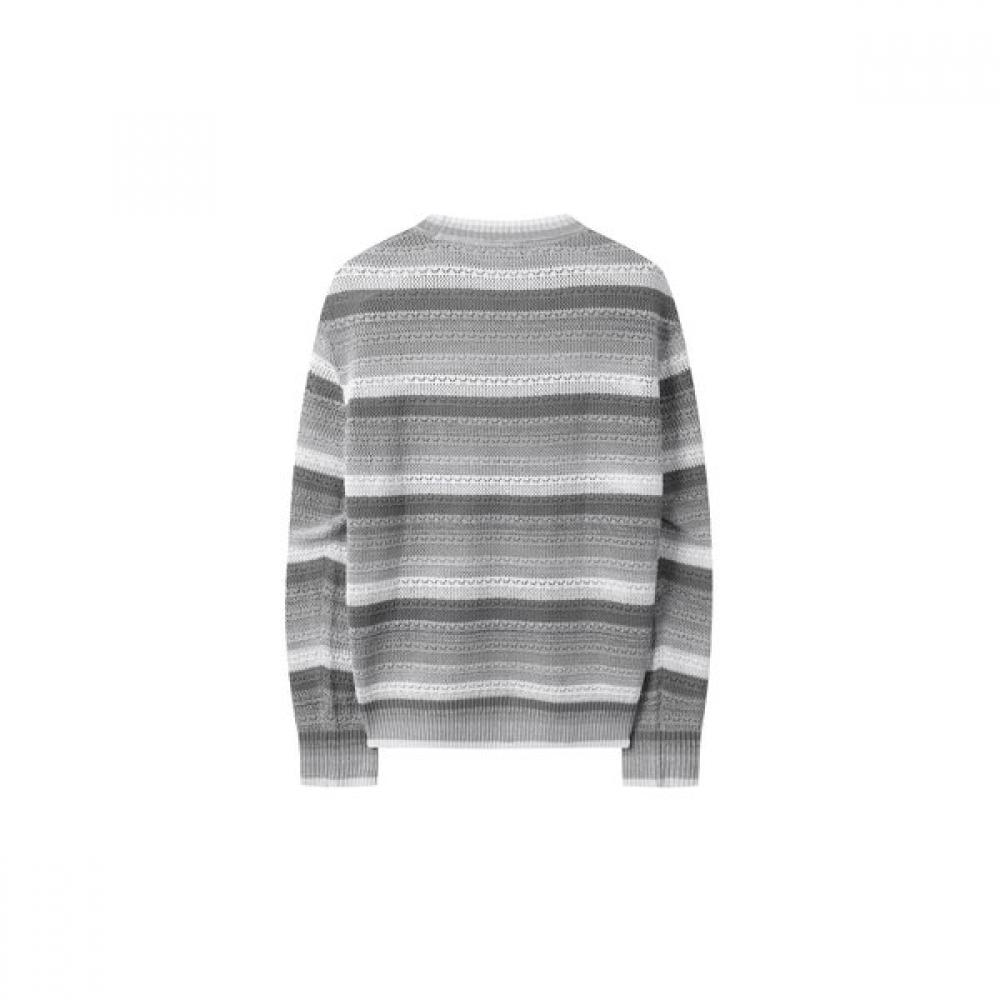 Customellow Gray Gradation Crochet Round Knit Cwwas25213gyx