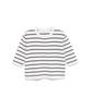 Emi Cool Touch Half Sleeve Knit BORDER Women's Top, 13WNT252041,