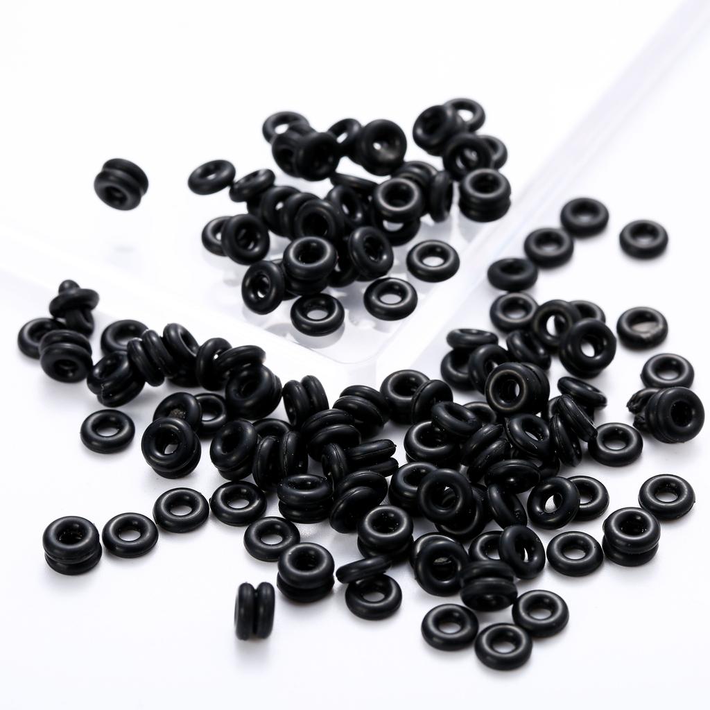 20-100Pcs Hole 2mm Multicolor Rubber Clip Charms Safety Stopper Silicone Spacer Beads For DIY Bracelets Necklaces Jewelry Making