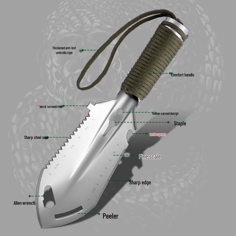 Multi-functional Stainless Steel Camping Shovel
