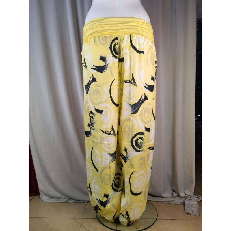 15 Color Women Casual Elastic Waist Plus Size Print Long Trousers Straight Loose Long Pants Haren