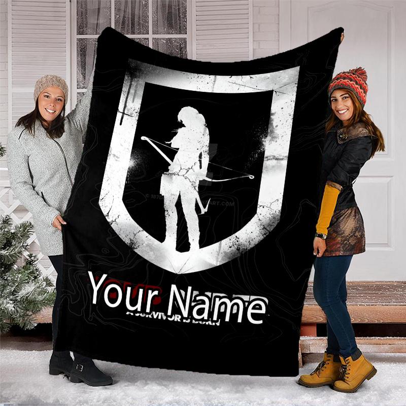 Custom Name Tomb Raider Theme Printed Blanket - Perfect for Couch, Bed, Travel & Outdoor Use | Machine Washable, Cozy & Durable.