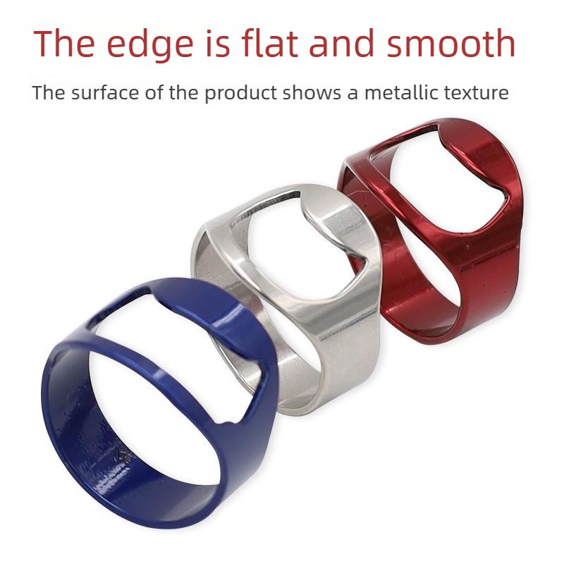 Stainless Steel Bottle Opener Ring Trendy Beer Opener for Bar Party Ins TikTok Viral Accessories