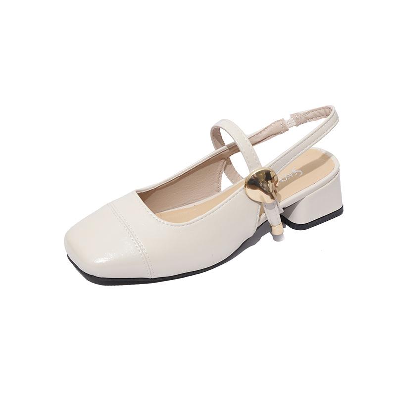 Sandals Women's Summer New Bag Head Thick Heel Empty Single Shoes Temperament Versatile High Heels