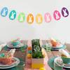 Cute Rabbit Banner Easter Felt Bunny Eggs Garland Wall Hanging Bunting Flag 2026 Spring Easter Party Home Decoration Supplies
