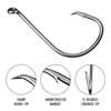Free Samples High Carbon Steel Barbed Fishing Hook Saltwater Octopus Hook Bulk Long Shank Single Hooks 100pcs/pack