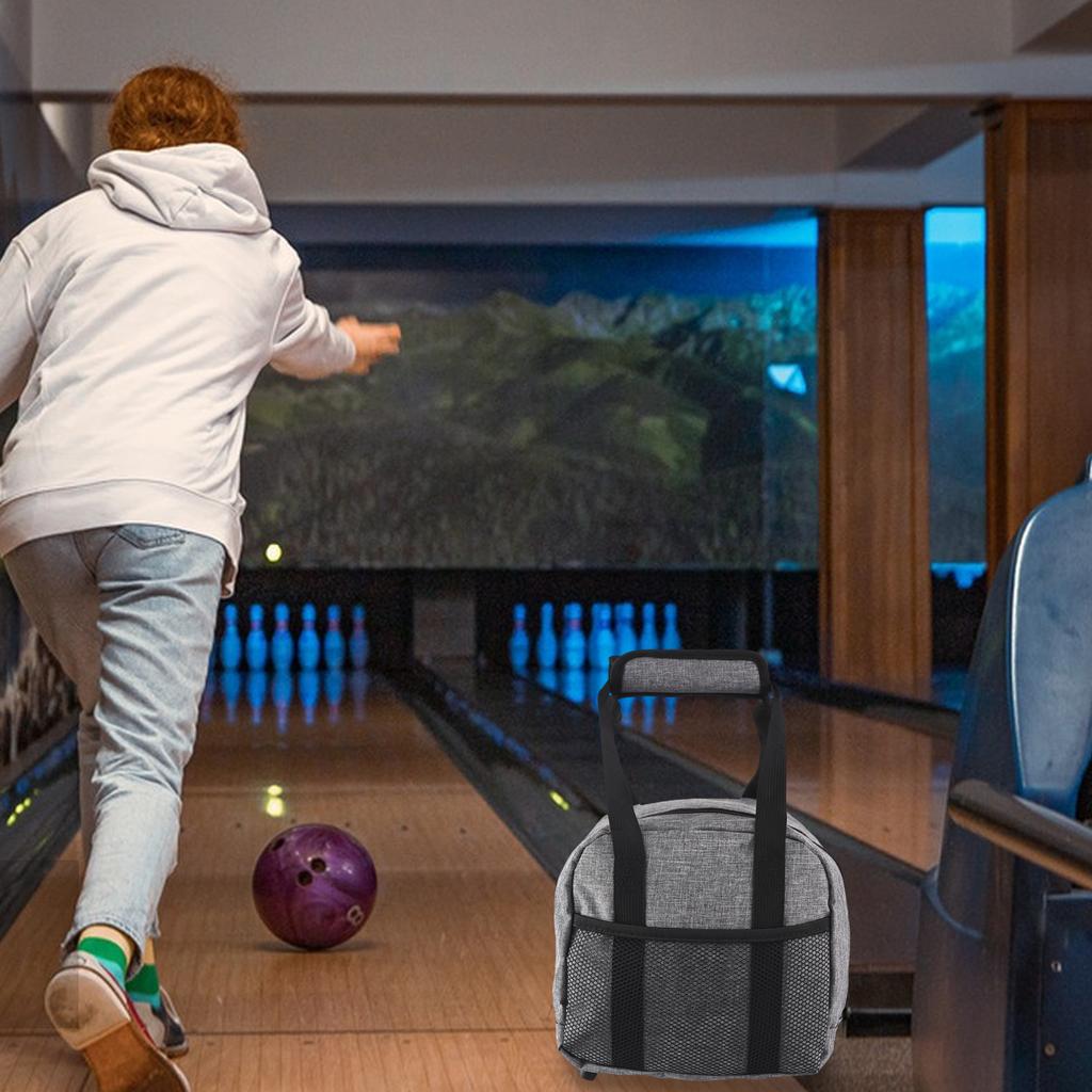 Oxford Cloth Bowling Ball Bag Single Ball Tote Bowling Bag with Padded Ball Holder