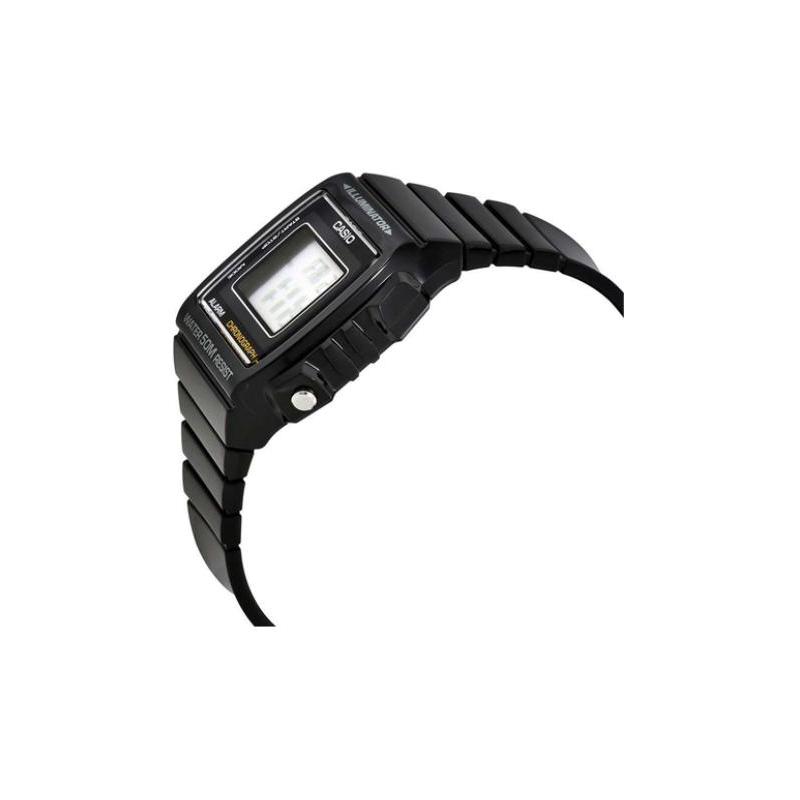 Casio YOUTH series - silicone small squares, fashionable and retro, LCD display, waterproof movement, quartz movement, resin strap, Japanese W-215H-1A