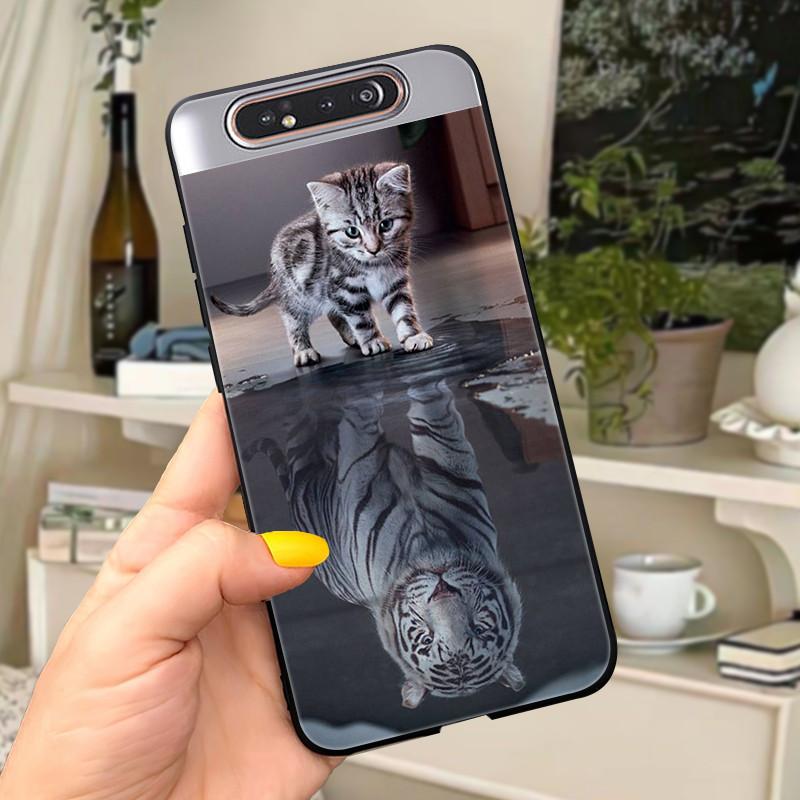 Case For Samsung A80 Case Soft Silicone Cartoon Back Cover For Samsung Galaxy A80 GalaxyA80 A 80 A805 Fundas shell Black coque