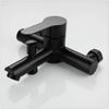 Stainless Steel 304 Contemporary Matte Black Dual Outlet Water Hotel-Grade Wall Mounted Shower Bathtub Mixer Faucet Tap