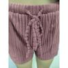 Women's Plus Size Autumn Pit Stripe Milled Long Sleeve Shorts Suit