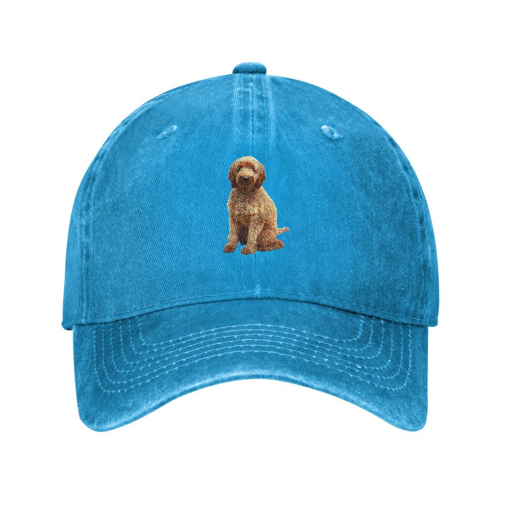 Goldendoodle Golden Doodle Dog Hiking Baseball Cap Sunshade Travel Denim Sun Hat