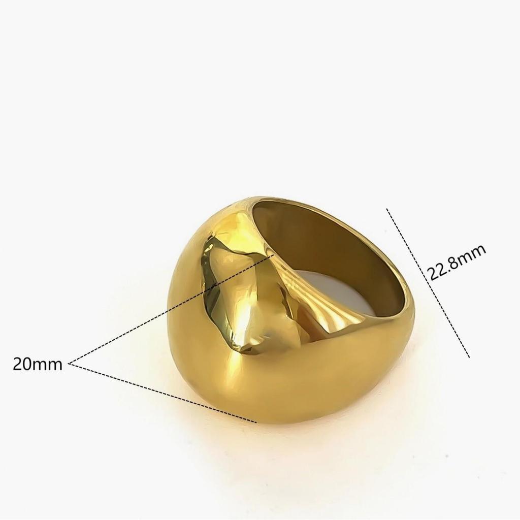 Europäischer & Amerikanischer Stil 18K Edelstahl Tropfglasur Ringe – Unregelmäßig, Kreativ, Nicht verblassender Schmuck.