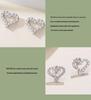 Elegant S925 Sterling Silver Moissanite Heart Stud Earrings for Women - Fashionable, Versatile, and Luxurious Heart-Shaped Jewelry.