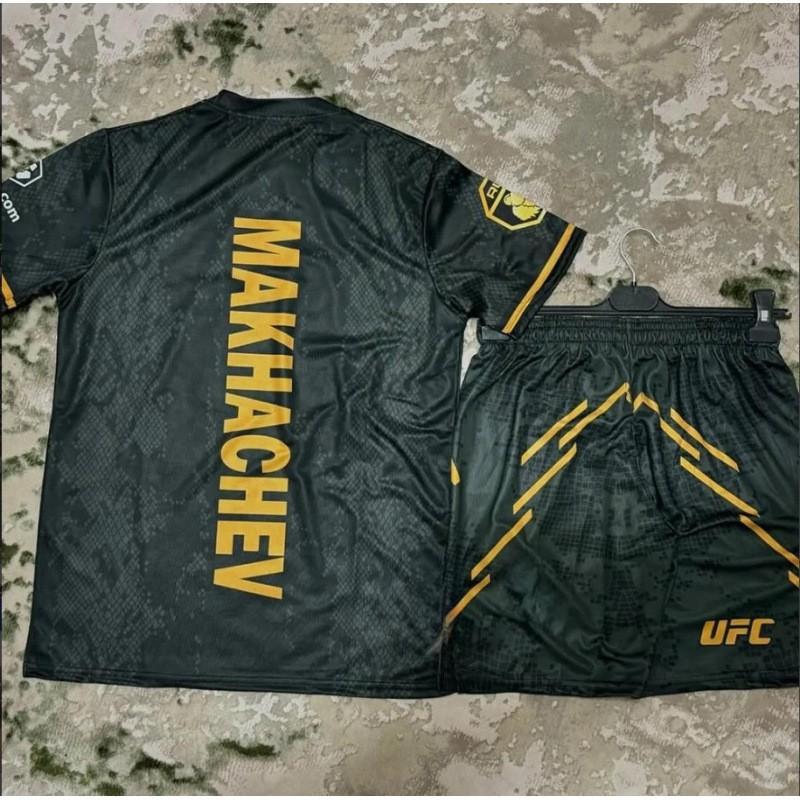 Férfi lélegző gyorsan száradó boksz edzőszett Kígyómintás rövid ujjú póló rövidnadrág MMA küzdősportok