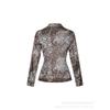 Elegante Camicia con Stampa Leopardo a Maniche Lunghe da Donna Larga Primavera Autunno Moda Ufficio Blusa Retro Collo a Revers Slim Top Casual Abbigliamento Femminile Semplice