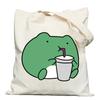 Frog Creative Printing New Shoulder Bag Leisure Student Large Capacity Tote Bag