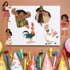 8PCS Moana Sticker Set Cute Cartoon Face-Changing Mug Computer Mobile Phone Notebook Decoration Waterproof Stickers