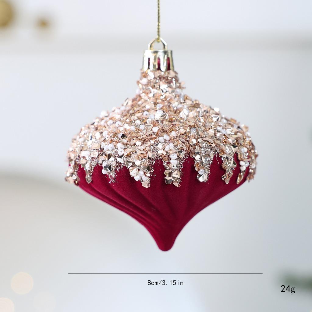 Plastic Christmas Ornament Burgundy Christmas Ball Ornament Christmas Tree Hanging Ornament Plastic For Mantel Wreath Home