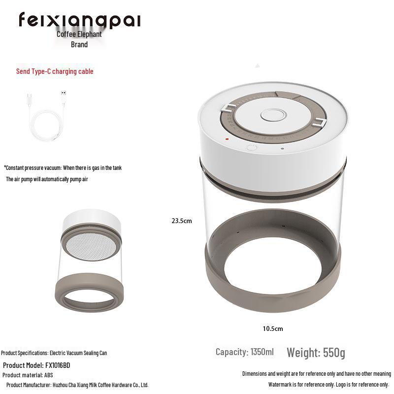 Feixiang Electric Vacuum Sealing Glass Coffee Storage Jar