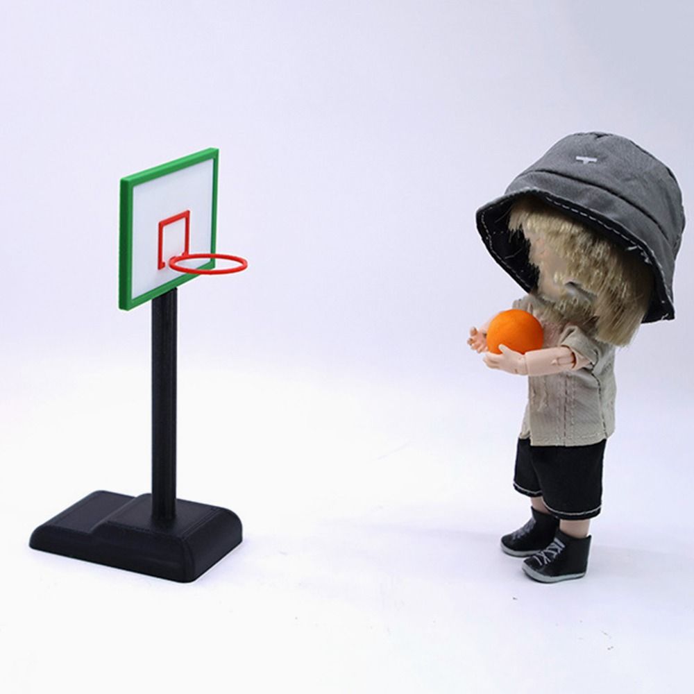 1/12 Doll Basketball Hoop Scene Model Mini Ping Pong Table Funny Doll House Sport Equipment  Gift