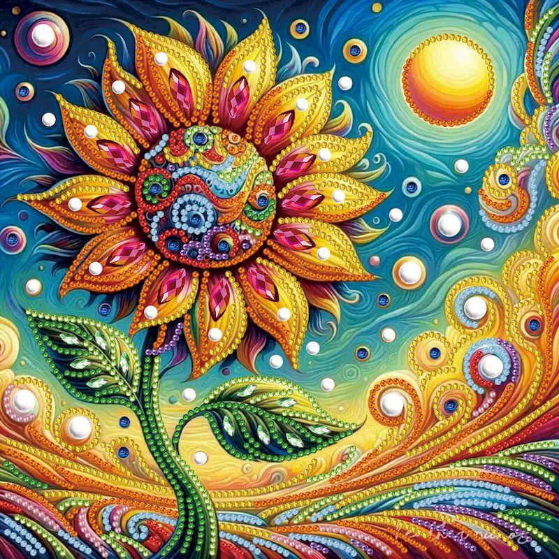 

GATYZTORY Sunflower Special Shape Diamond Art Supplies Artwork Flower Classic Adults Crafts Diy Crafts 30x30cm белый