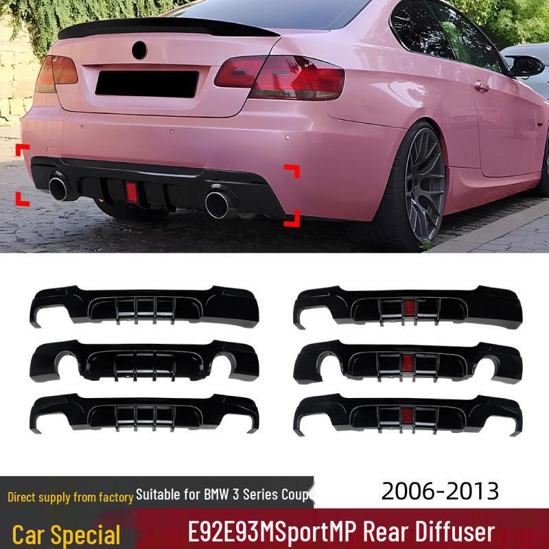 Compatible BMW 3 Series Coupe E92/E93 M Sport Rear Bumper Spoiler Lip for Tail Modification.