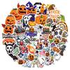 50 pcsLaser Halloween Stickers Pumpkin Sticker Holographic Laser Flash Sticker for Gifts Cups Waterproof Halloween Stickers