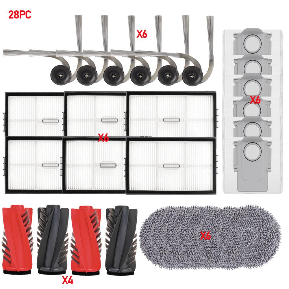 Parts For Roborock Qrevo EdgeT/Saros 11R/G11S Ultra/Qrevo CurvX/S9 MaxV Slim Robot Vacuum Filter Main Side Brush Dust Bag Mop
