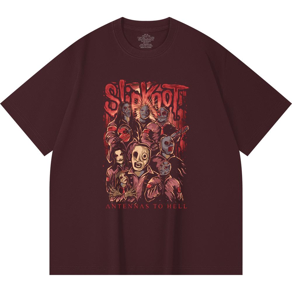 230 g/m² 100% Baumwolle Heavy Metal T-Shirt Rockband Beliebte Musik Druck Unisex Schweres Baumwoll-T-Shirt