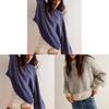 Streetwear Knit Sweater With Flannel Pattern For Women Winter Casual Long Sleeve