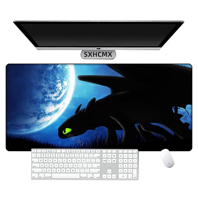 Anime Toothless Fury Dragon Mousepad HD Printing Computer Gamers Locking Edge Nonslip Mouse Pad XXL Keyboard PC Desk Pad