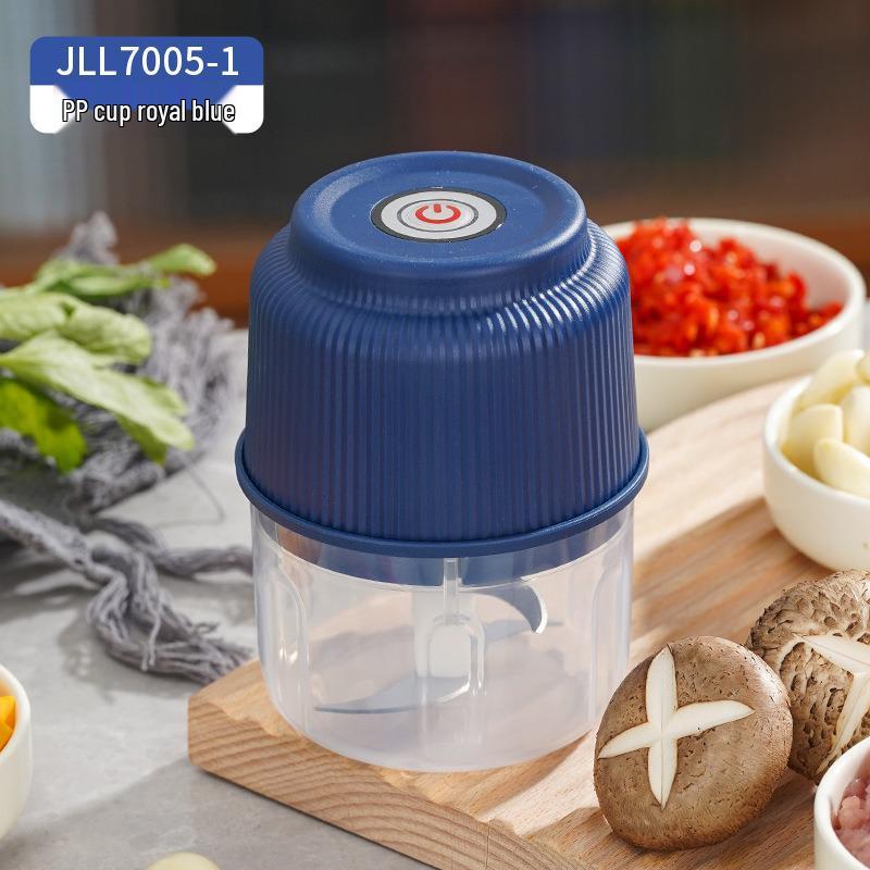 6-Blade Electric Garlic Chopper & Meat Grinder for Home Kitchen - Automatic Garlic Masher, Garlic Paste Maker