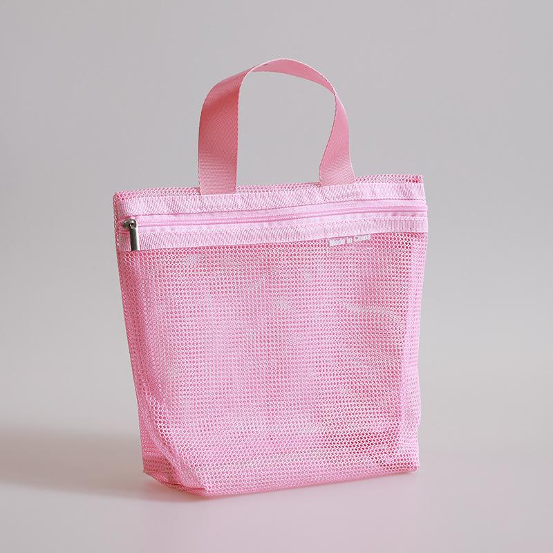 Mesh Makeup Toiletry Storage Bags Handbags Portable Outdoor Travel Washing Body Shower Tool Organizer Hanging Cosmetic Bag Pouch