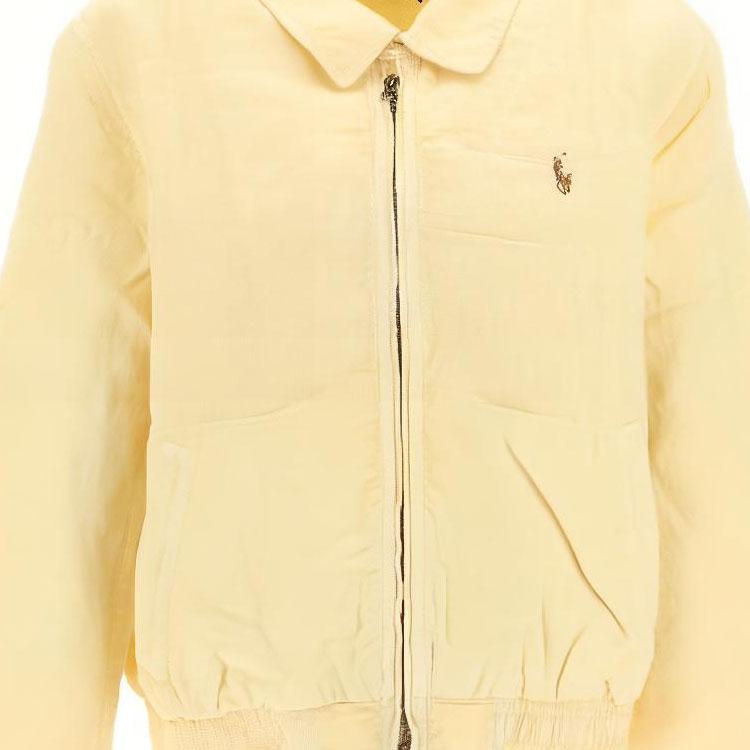 Polo Ralph Lauren SS23 Solid Logo Pattern Embroidered Zip Long Sleeve Jacket Women Jackets Yellow 211888260-003