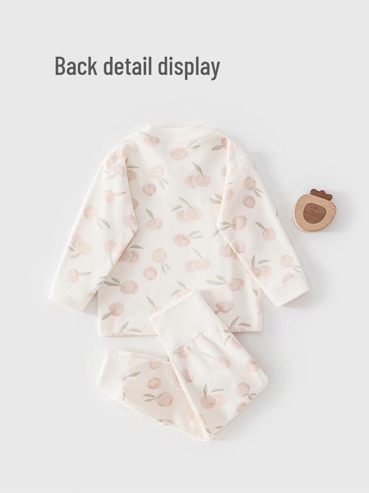 Pure Cotton Baby High-Waisted Two-Piece Set - Newborn Autumn Pajamas
