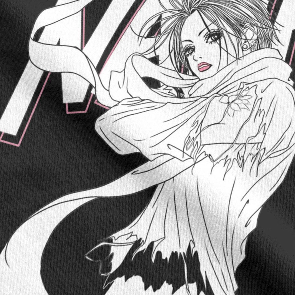 Nana Osaki Anime T-Shirts Men Crazy Pure Cotton Tee Shirt Crewneck Short Sleeve T Shirt Summer Clothing