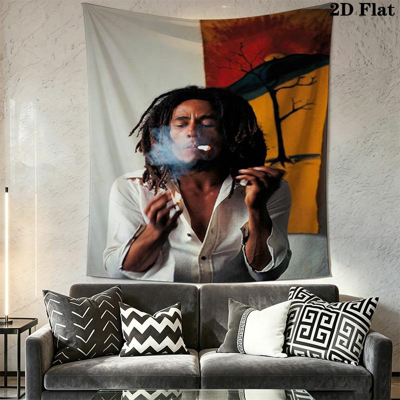 Abstract Guitarist Tapestry Urban Art Vibes Tapestry Background Cloth Fashion Print Home Decor Wall Covering Decoration Soft