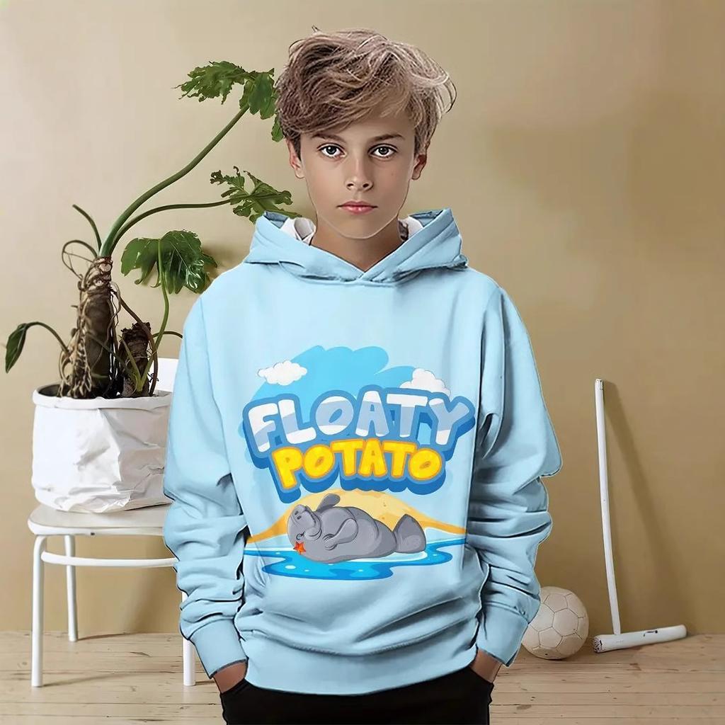 Autumn 3D Cute Animal Pattern Printed Hoodies Fashionable Casual Sports Long Sleeved Children's Boy Hooded Sweatshirts
